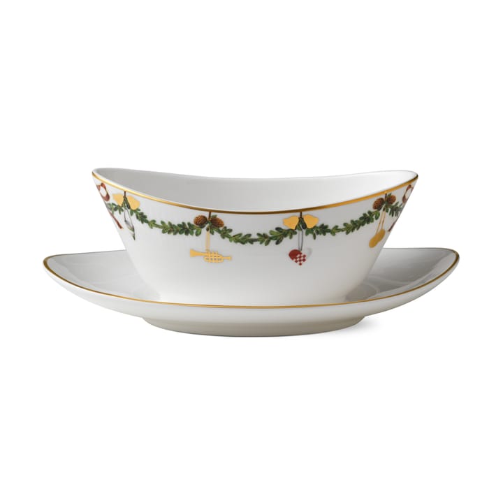 Star Fluted Christmas sausekål med  fat - 43 cl - Royal Copenhagen