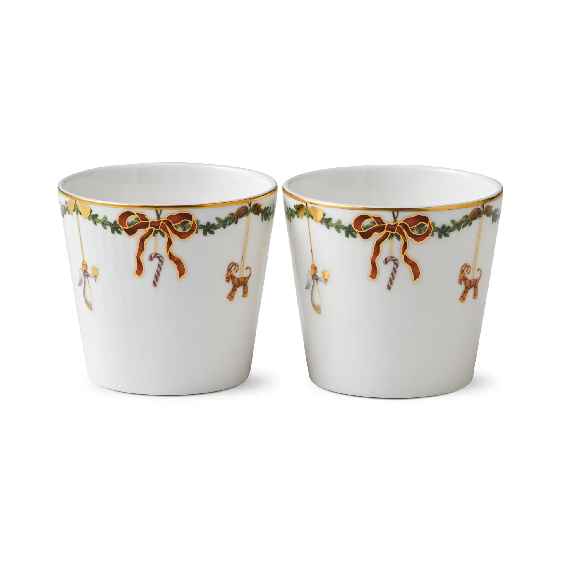 Star Fluted Christmas serveringskopp 2 stk, 30 cl Royal Copenhagen