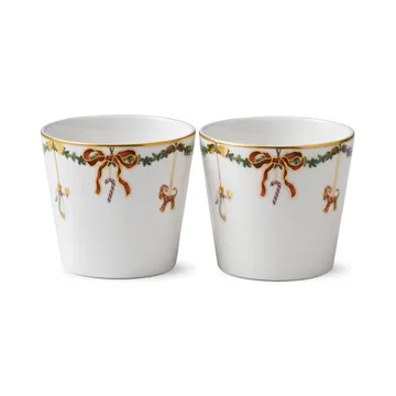 Star Fluted Christmas serveringskopp 2 stk - 30 cl - Royal Copenhagen