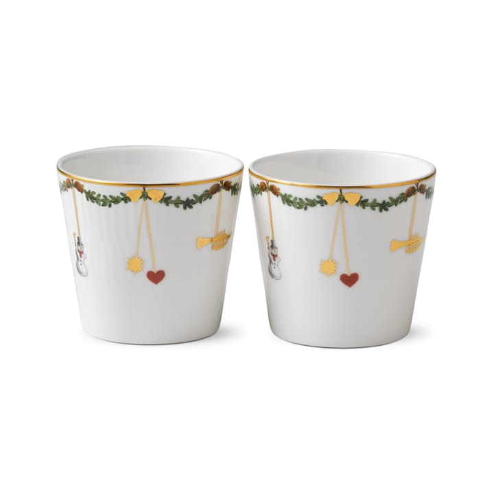Star Fluted Christmas serveringskopp 2 stk, 30 cl Royal Copenhagen