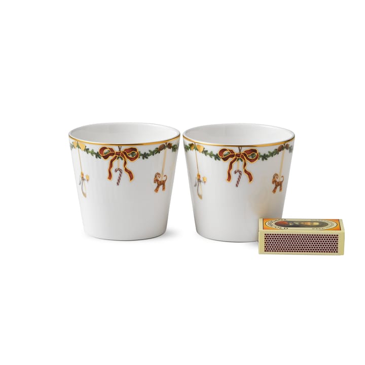 Star Fluted Christmas serveringskopp 2 stk, 30 cl Royal Copenhagen