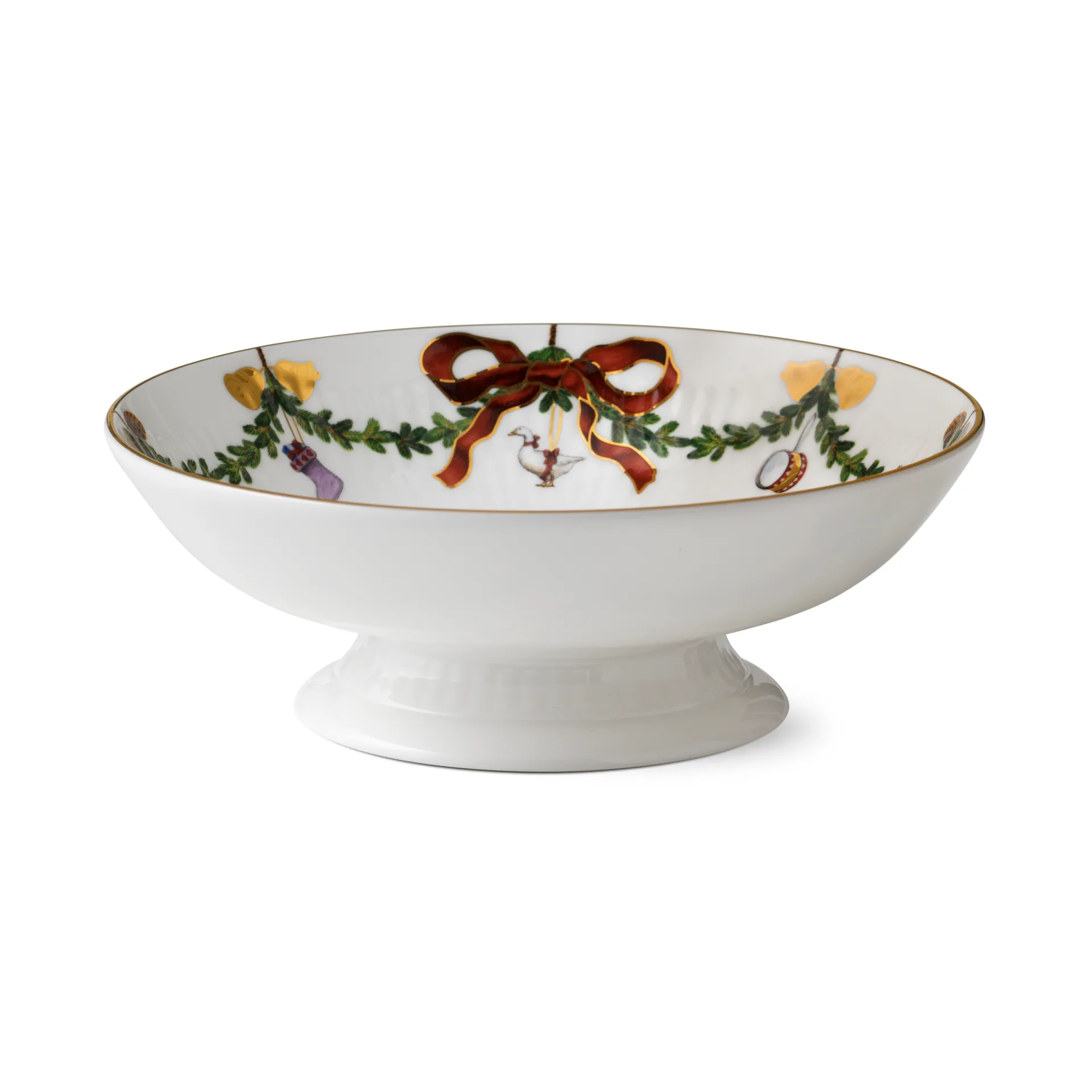 Star Fluted Christmas skål med fot, 6 cm Royal Copenhagen