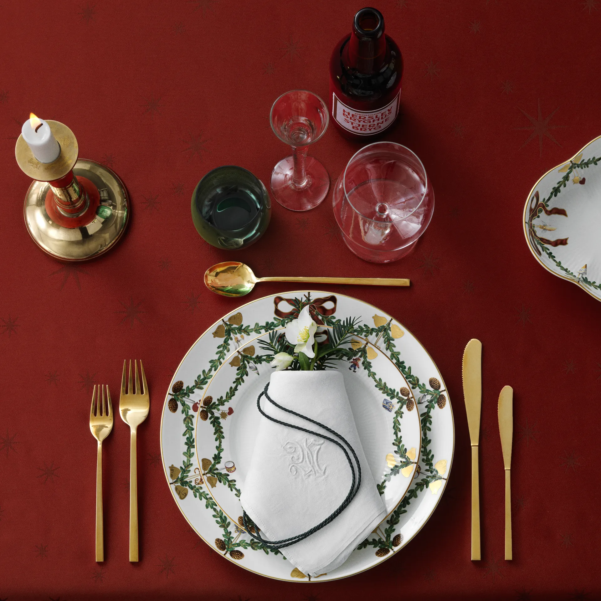 Star Fluted tallerken jul, Ø 19 cm Royal Copenhagen