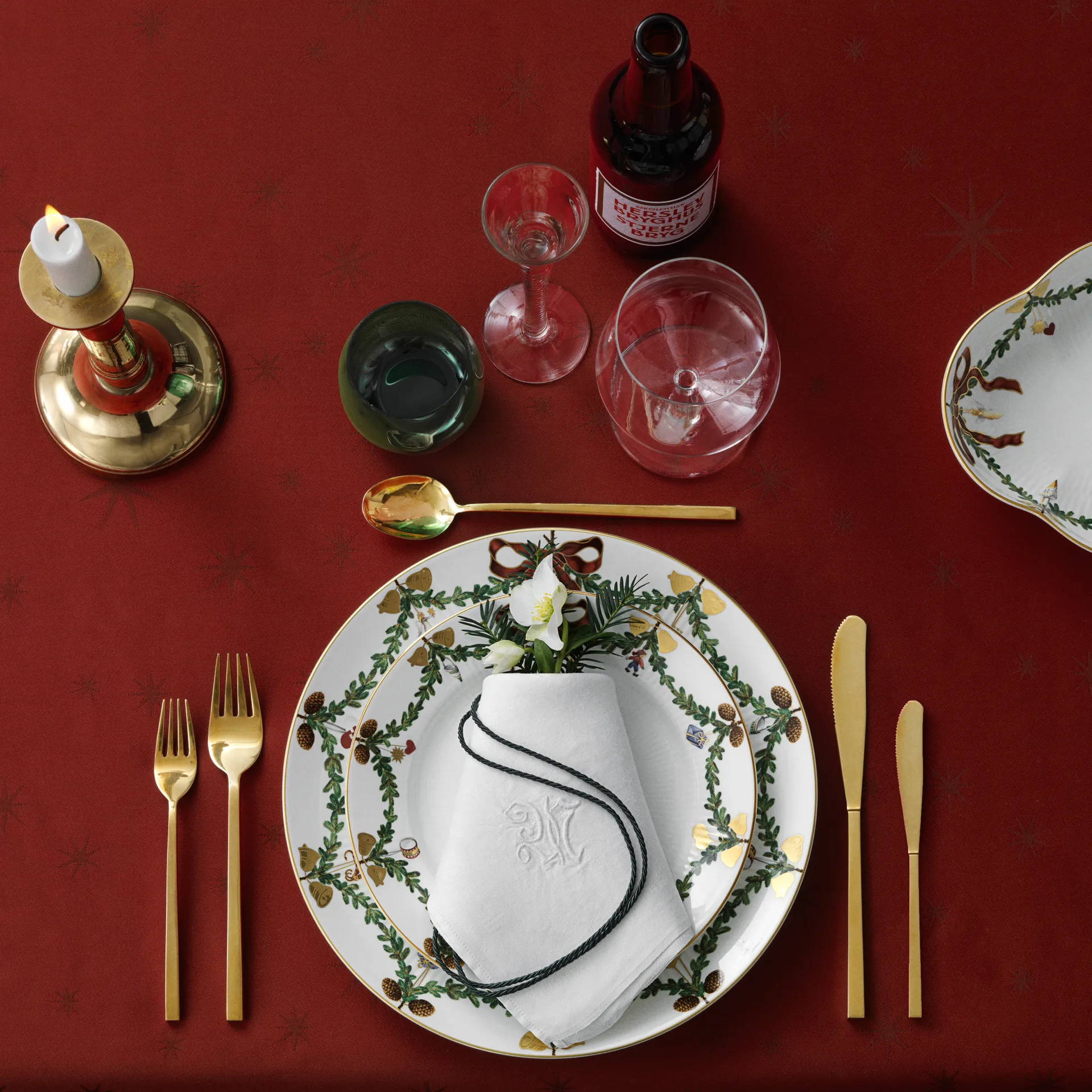 Star Fluted tallerken jul, Ø 22 cm Royal Copenhagen