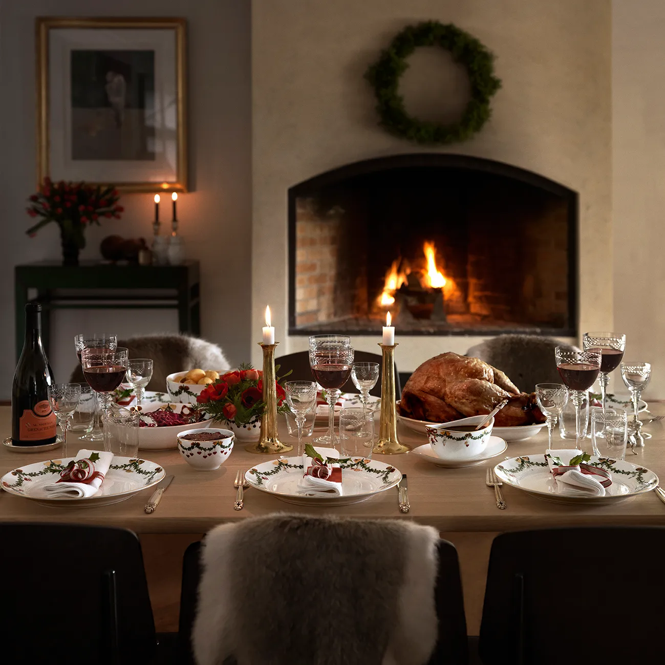 Star Fluted tallerken jul, Ø 22 cm Royal Copenhagen