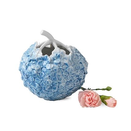 The art of giving flowers hortensiavase, lyseblå Royal Copenhagen
