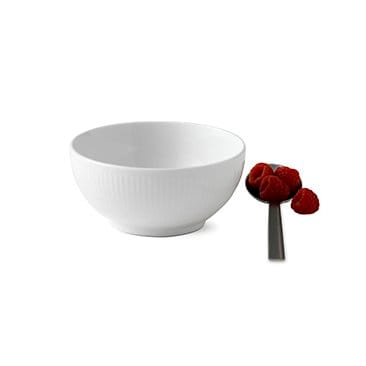 White Fluted bolle, Diameter 13 cm Royal Copenhagen