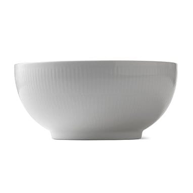 White Fluted bolle - Diameter 21 cm - Royal Copenhagen