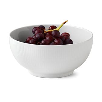 White Fluted bolle - Diameter 21 cm - Royal Copenhagen