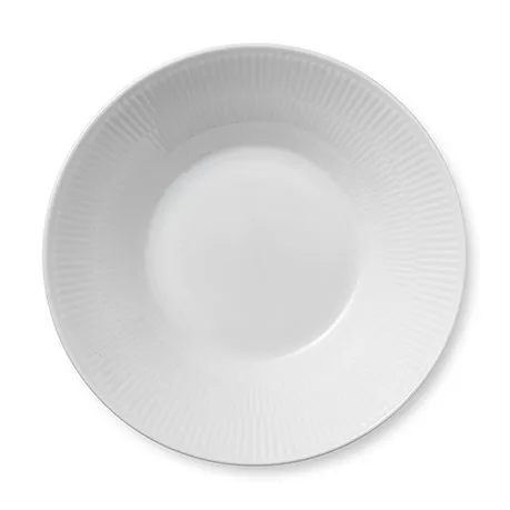 White Fluted dyp tallerken 2, Diameter 24 cm Royal Copenhagen