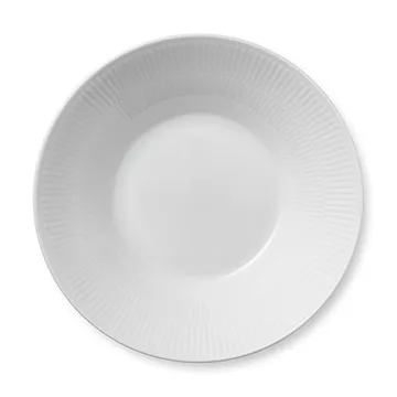 White Fluted dyp tallerken 2 - Diameter 24 cm - Royal Copenhagen