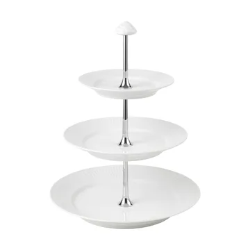 White Fluted fat med 3 etasjer - White - Royal Copenhagen