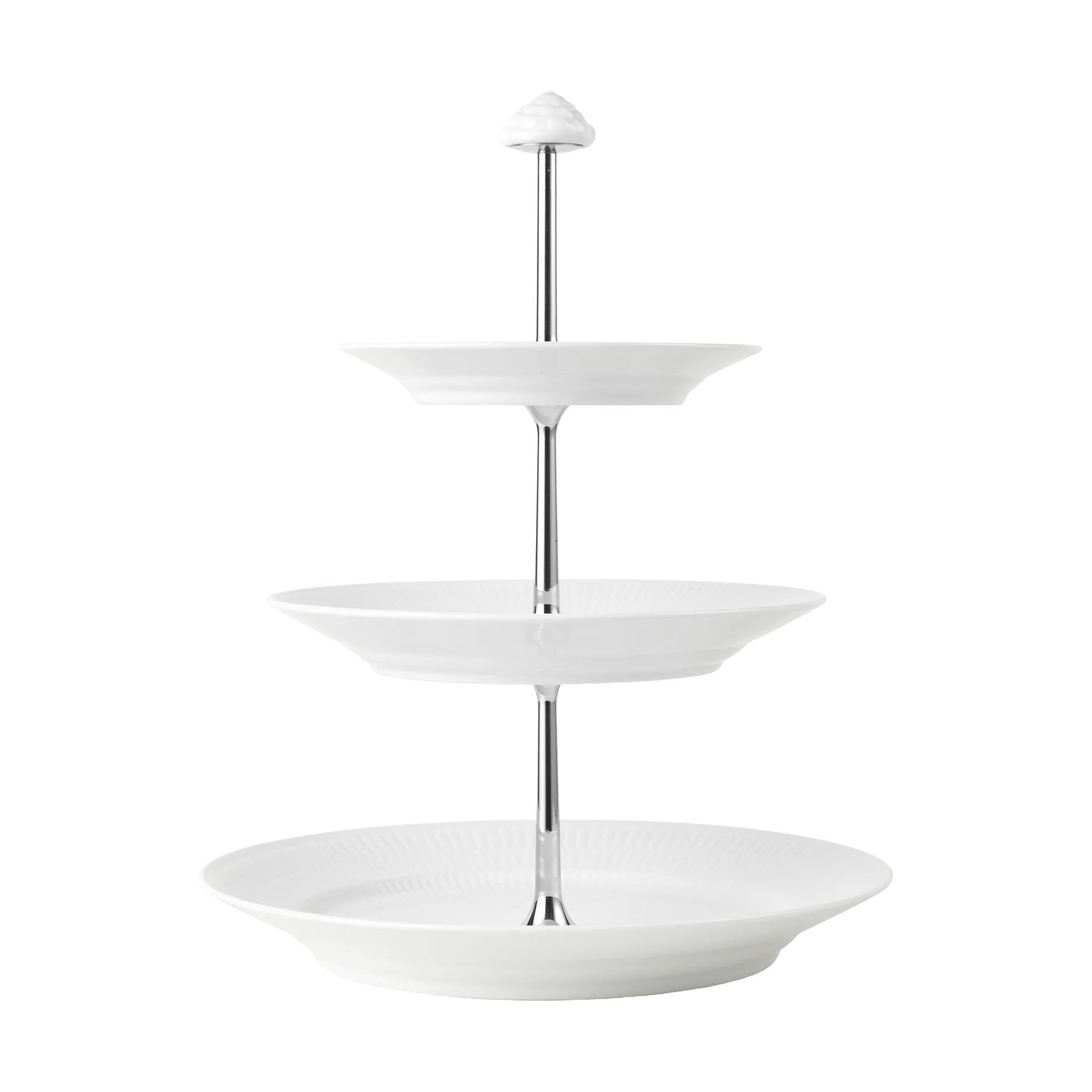 White Fluted fat med 3 etasjer, White Royal Copenhagen