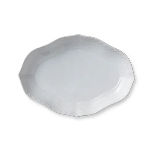 White Fluted Half Lace fat 22 cm, Hvit Royal Copenhagen