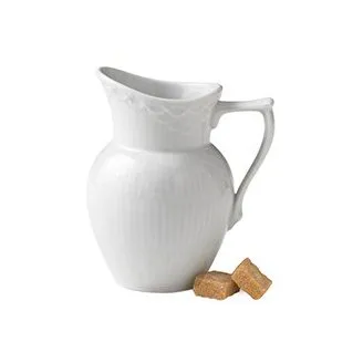 White Fluted Half Lace melkemugge, 17 cl Royal Copenhagen