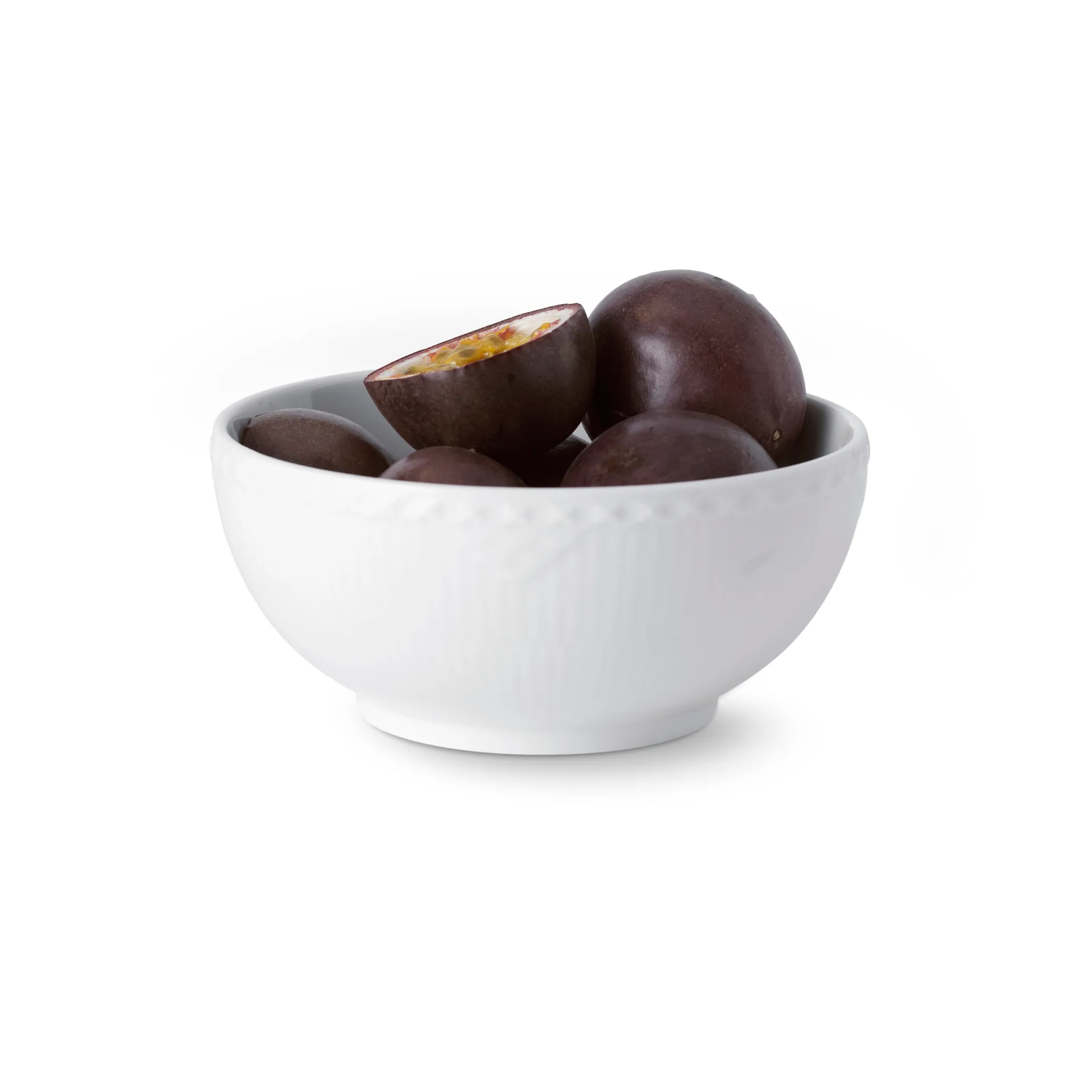 White Fluted Half Lace skål, 15 cm Royal Copenhagen