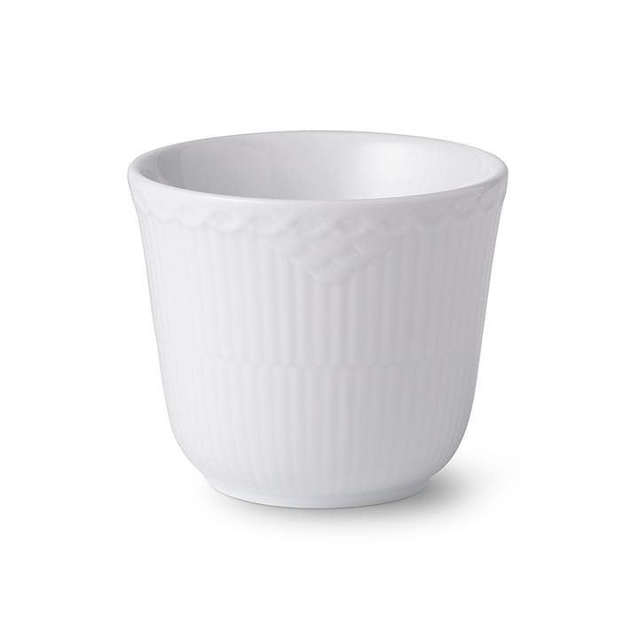 White Fluted Half Lace termokopp - 26 cl - Royal Copenhagen