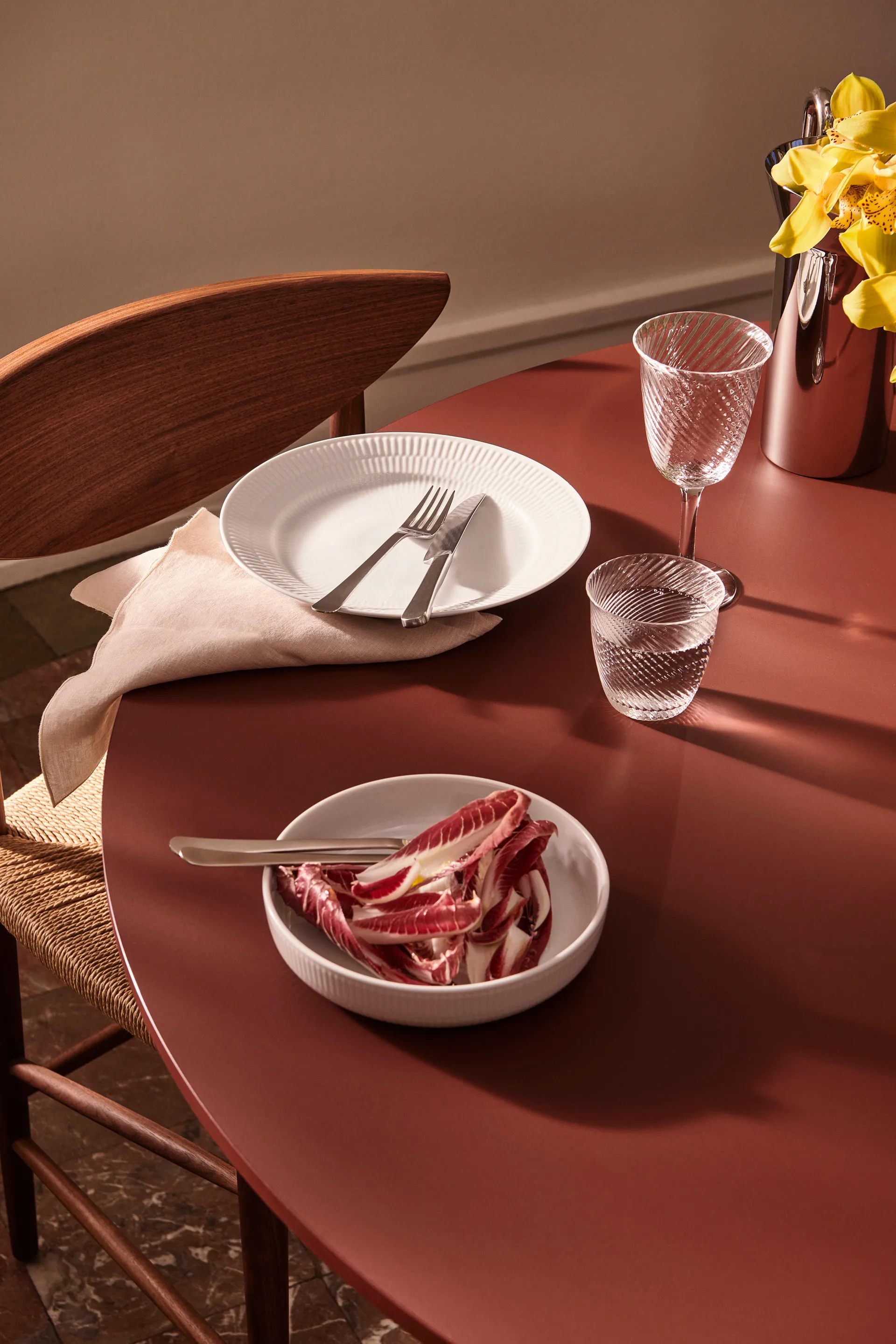 White Fluted ildfast form Ø18,5 cm, White Royal Copenhagen