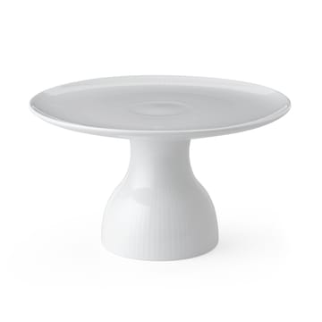 White Fluted kakefat på fot Ø 20 cm - Hvit - Royal Copenhagen