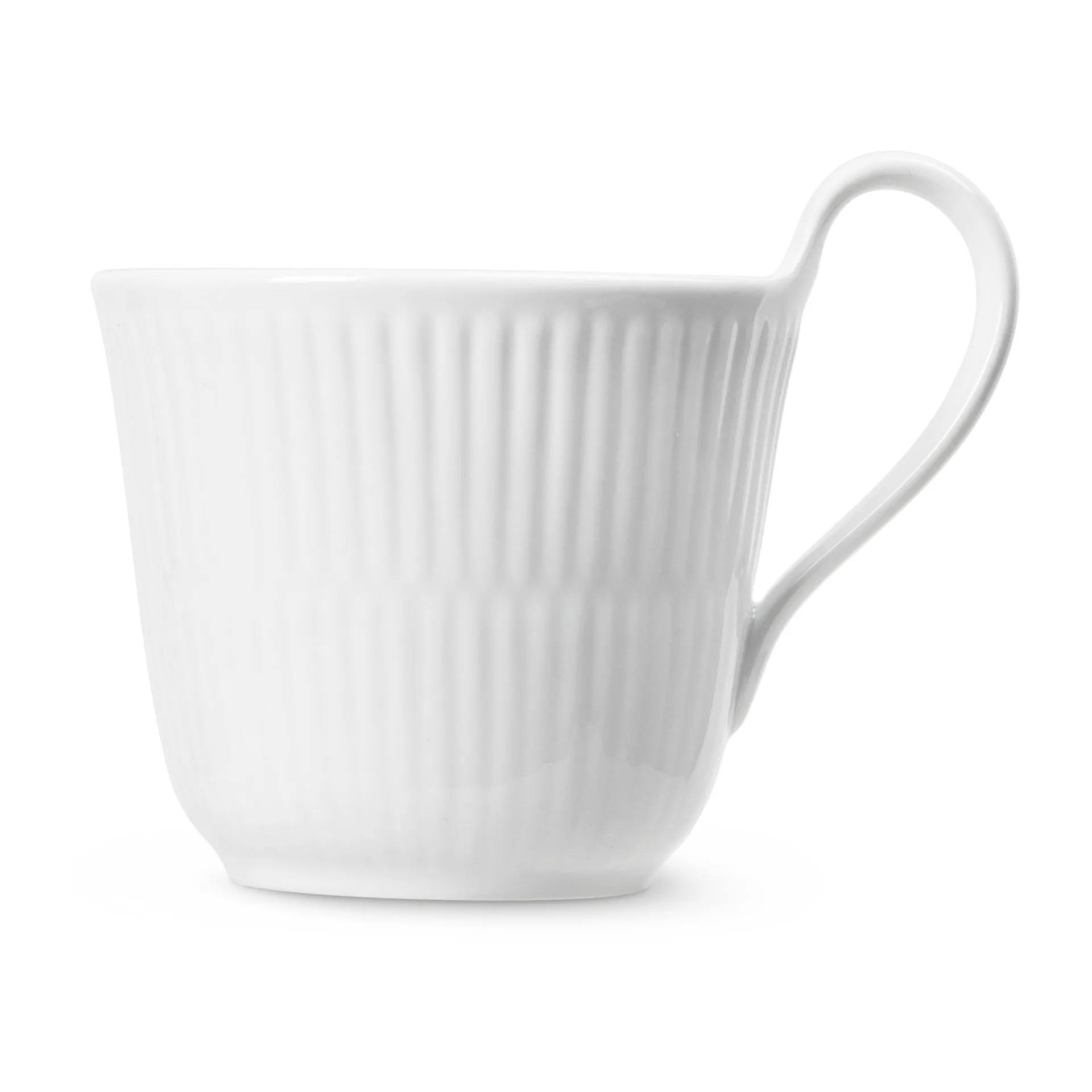 White Fluted kopp med høyt håndtak, 25 cl Royal Copenhagen