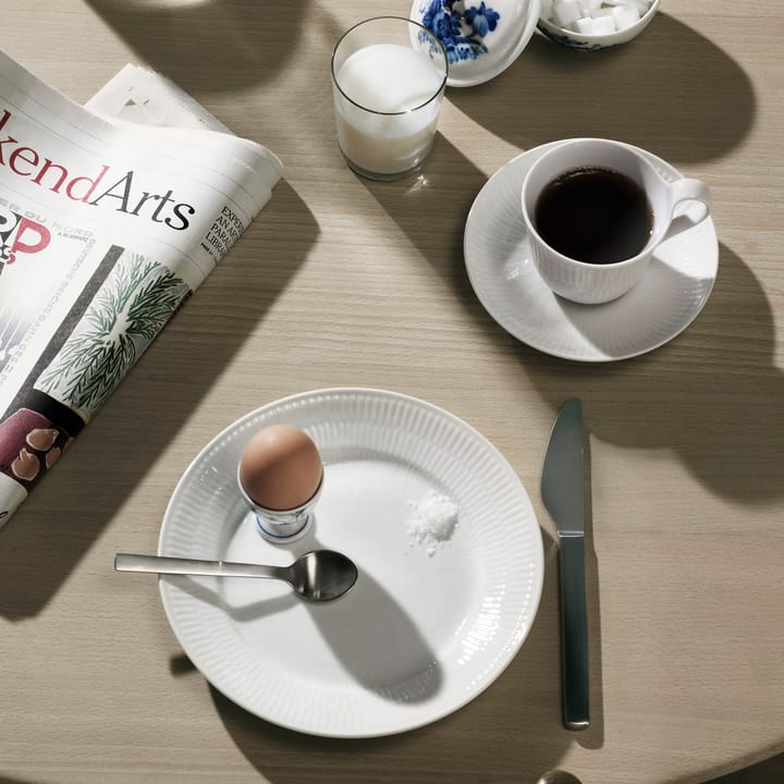 White Fluted kopp med skål, 25 cl med hank Royal Copenhagen