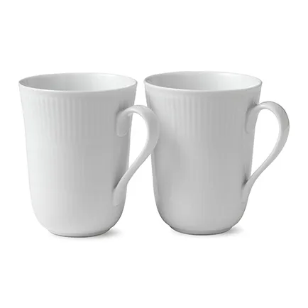 White Fluted krus 2-pakn., 33 cl Royal Copenhagen