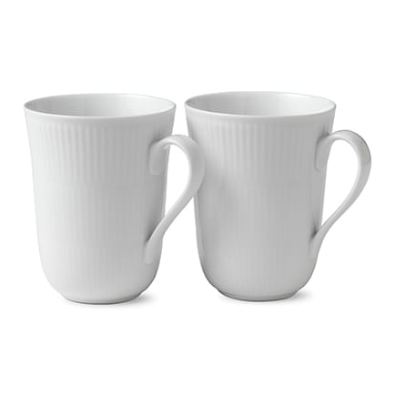 White Fluted krus 2-pakn. - 33 cl - Royal Copenhagen