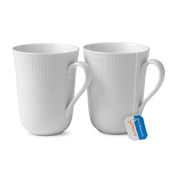 White Fluted krus 2-pakn. - 33 cl - Royal Copenhagen