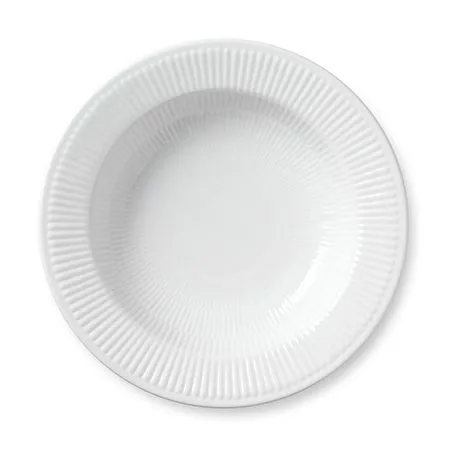 White Fluted latexplate med kant, Ø 30 cm Royal Copenhagen