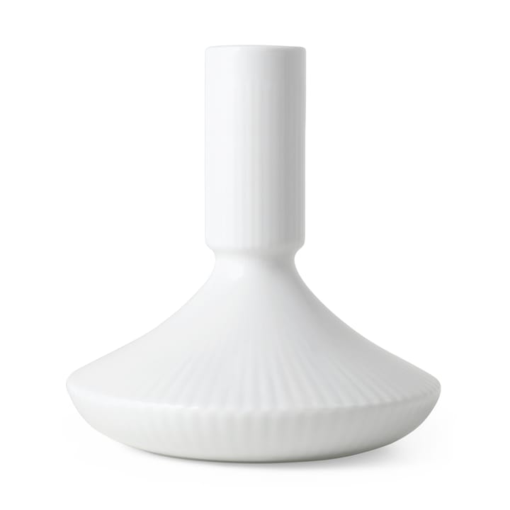 White Fluted lysestake 12 cm - Hvit - Royal Copenhagen