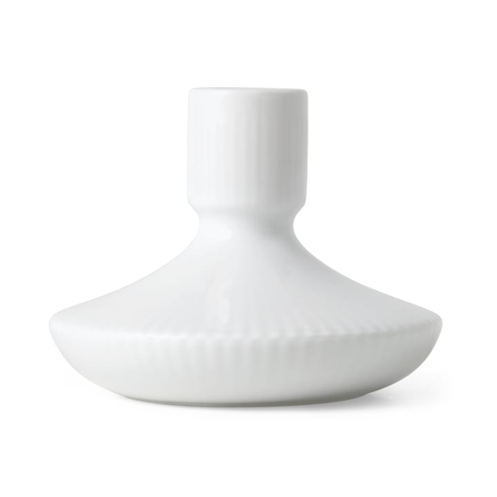 White Fluted lysestake 8 cm - Hvit - Royal Copenhagen