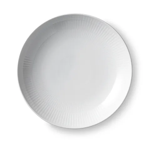 White Fluted modern tallerken, Ø 20 cm Royal Copenhagen