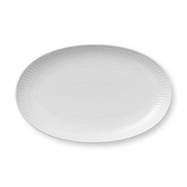 White Fluted ovalt fat, Diameter 23 cm Royal Copenhagen