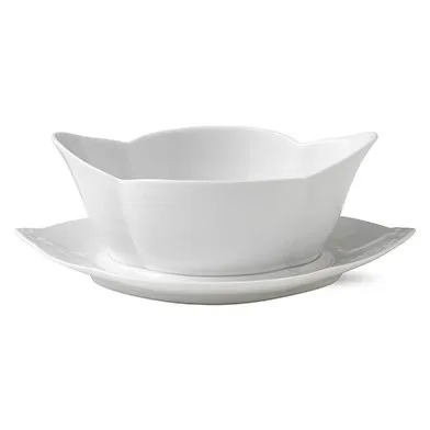 White Fluted sauseskål med skål, 55 cl Royal Copenhagen