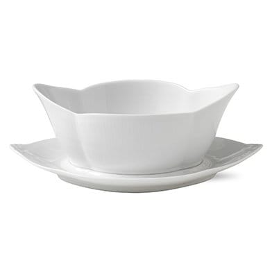 White Fluted sauseskål med skål - 55 cl - Royal Copenhagen