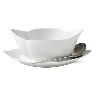White Fluted sauseskål med skål, 55 cl Royal Copenhagen
