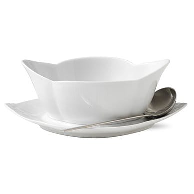 White Fluted sauseskål med skål - 55 cl - Royal Copenhagen