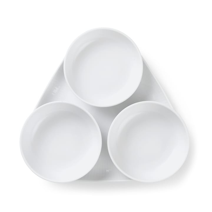 White Fluted serveringssett 4 deler - Hvit - Royal Copenhagen