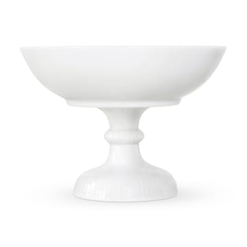 White Fluted skål på fot - Ø21 cm - Royal Copenhagen