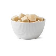 White Fluted sukkerskål, 15 cl Royal Copenhagen