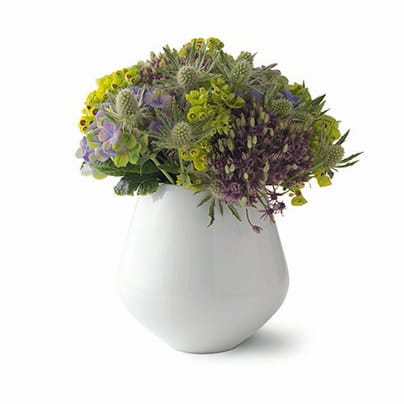 White Fluted vase, 15 cm Royal Copenhagen