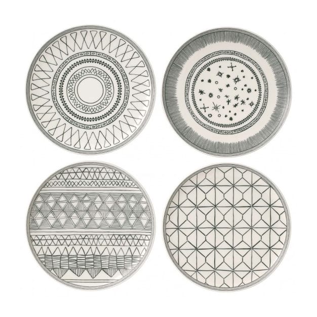 Charcoal Grey tallerken 4 deler - 4 deler - Royal Doulton