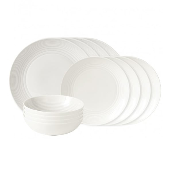 Royal Doulton Maze tallerken 12 deler hvit