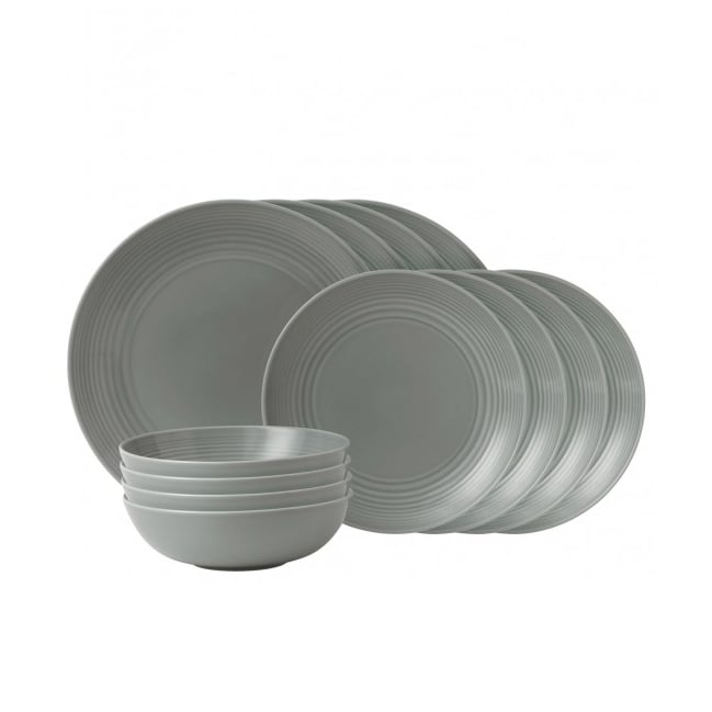 Royal Doulton Maze tallerken 12 deler mørkegrå