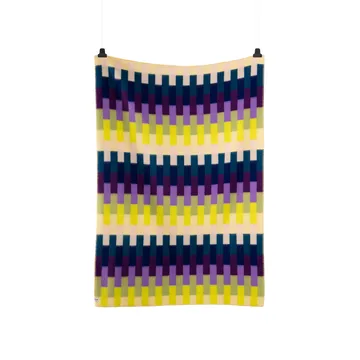 Åsmund bold teppe 135x200 cm - Yellow-blue - Røros Tweed