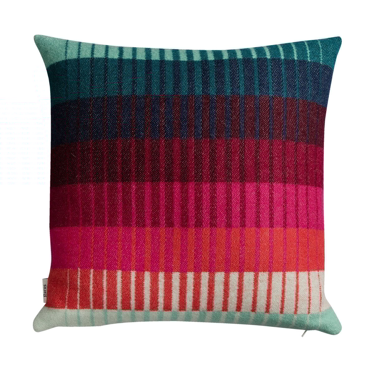 Bilde av Røros Tweed Åsmund gradient pute 50x50 cm Red-turquoise