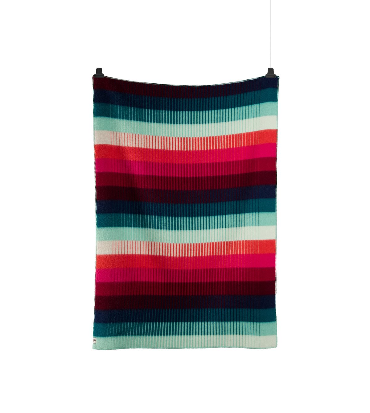 Bilde av Røros Tweed Åsmund gradient teppe 135x200 cm Red-turquoise