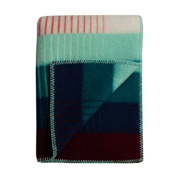 Åsmund gradient teppe 135x200 cm - Red-turquoise - Røros Tweed