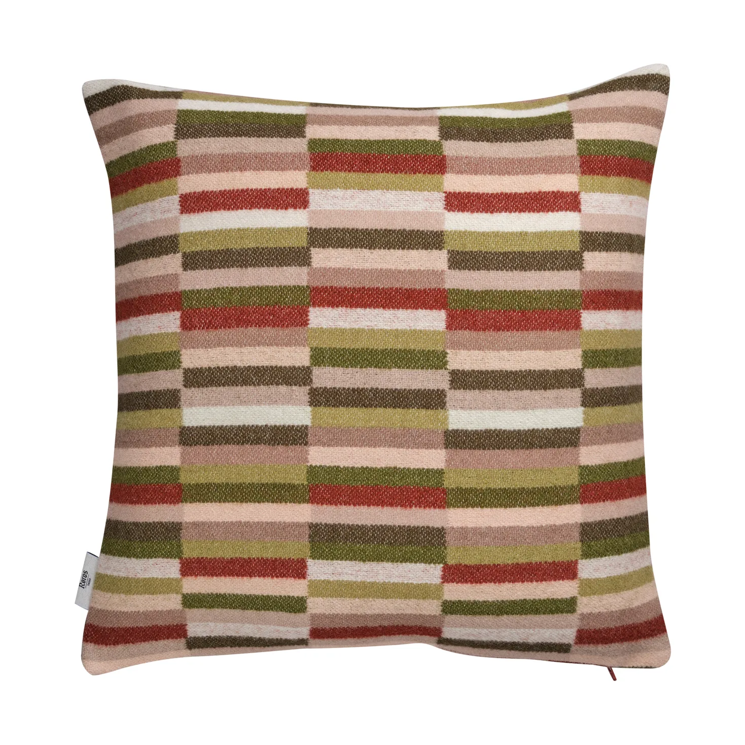 Ida pute 50x50 cm, Olive burgundy Røros Tweed