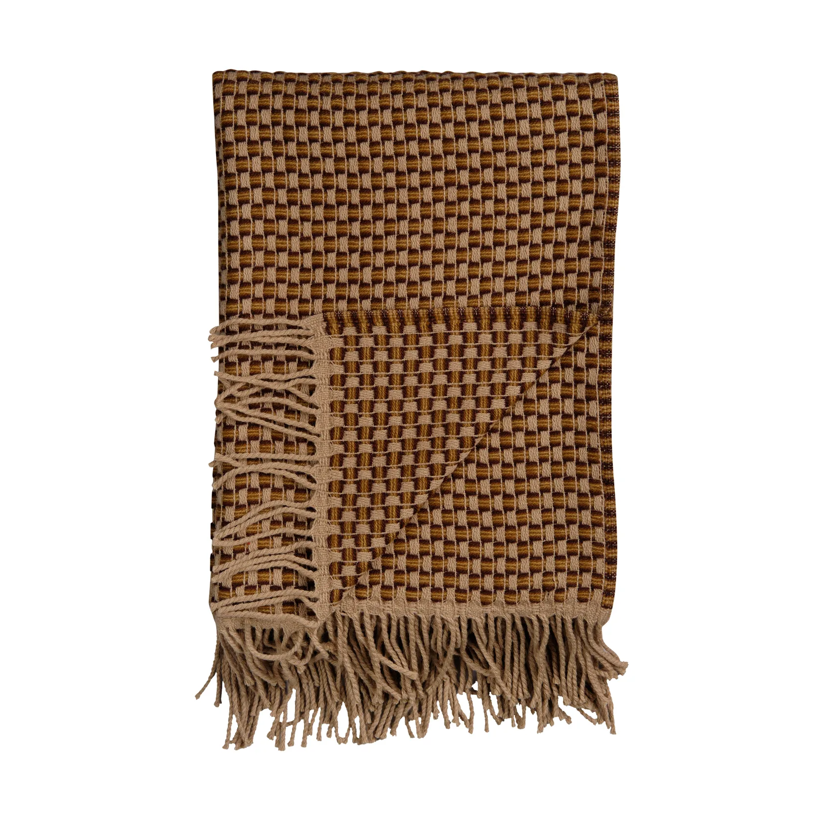 Isak pledd 150x210 cm, Chestnut Røros Tweed